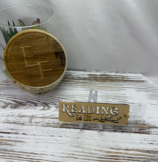 Reading is Lit Bookmark - Laser Cut