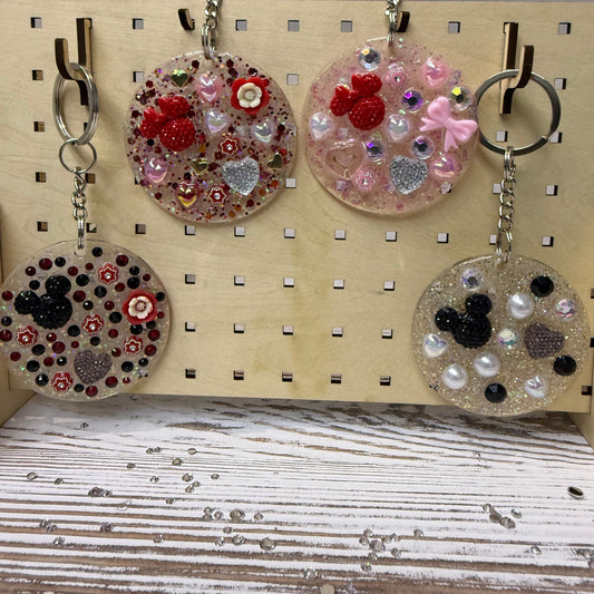 Handmade Mouse Resin Keychains