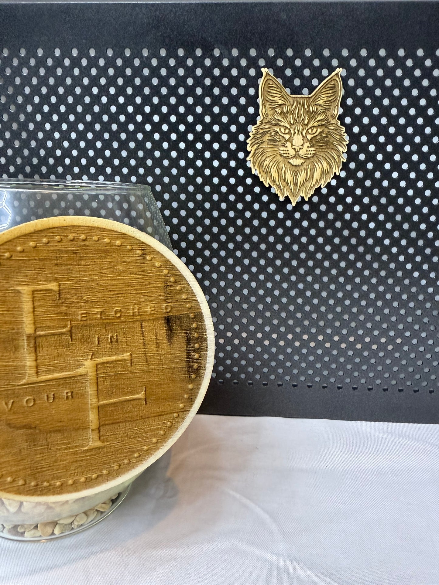 Manx - Cat Laser Engraved Wood Magnet