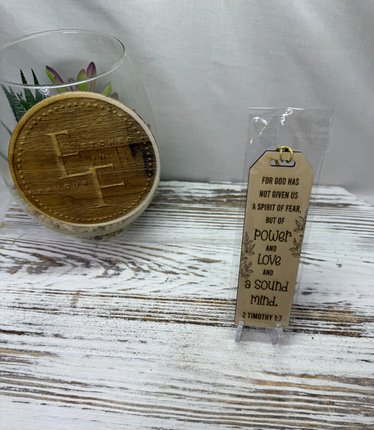 2 Timothy 1:7 Bookmark - Laser Engraved