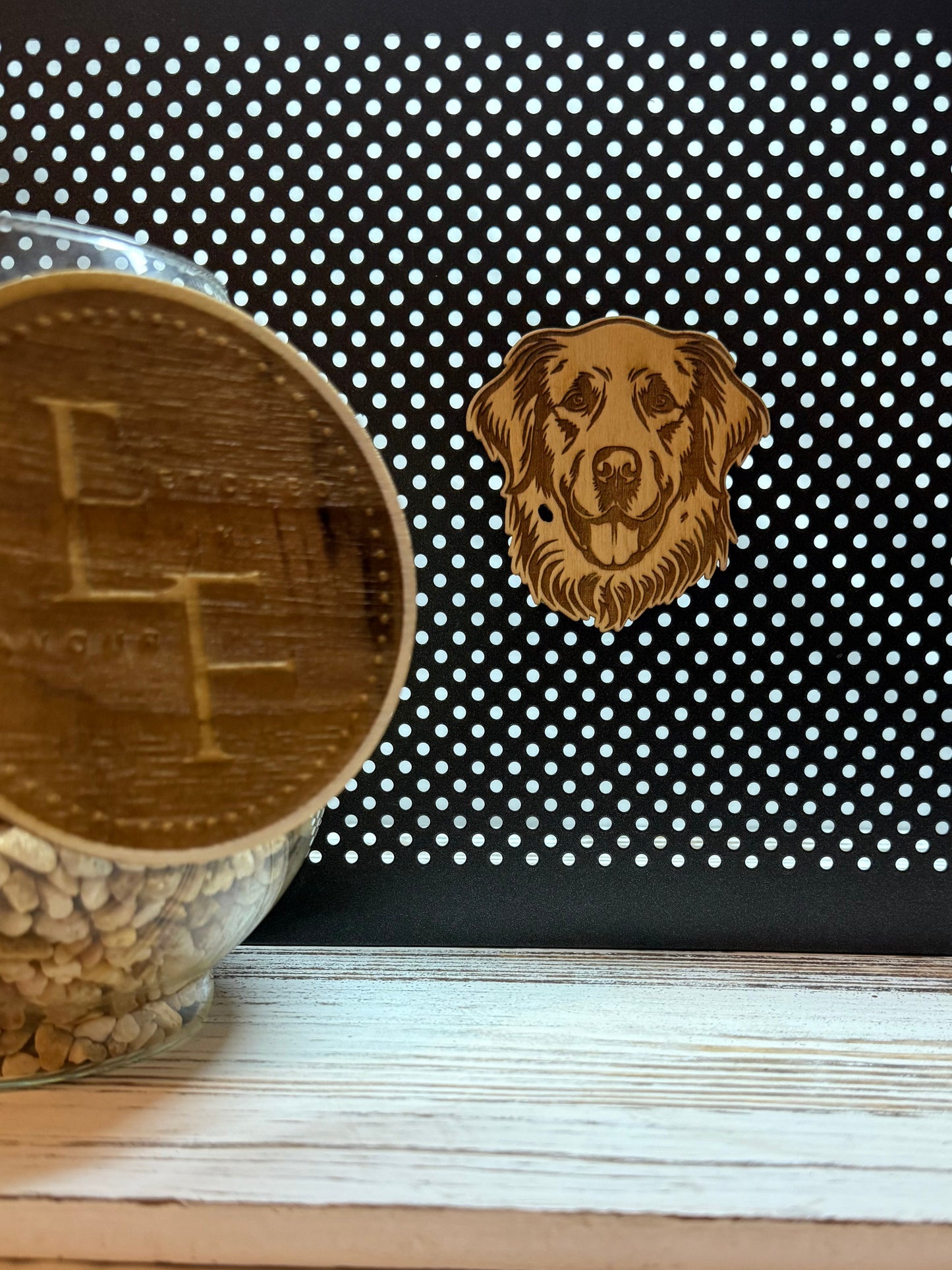 Golden Retriever -Dog Laser Engraved Wood Magnet