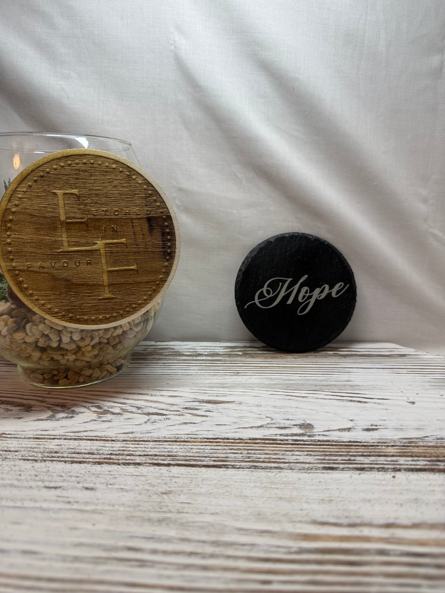 Hope Laser Engraved Slate Coaster