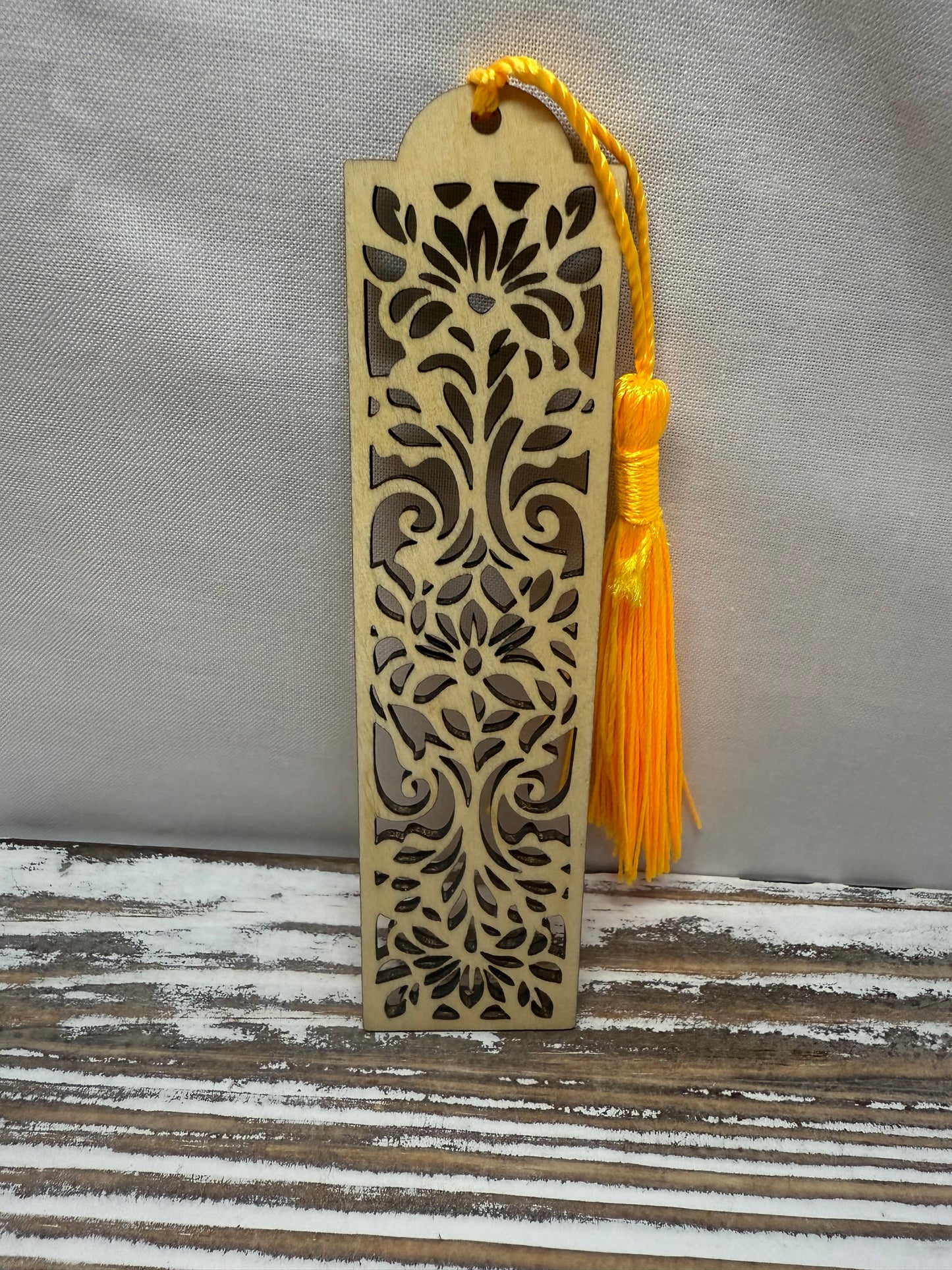 Floral Theme - Laser Engraved Wood Bookmarks