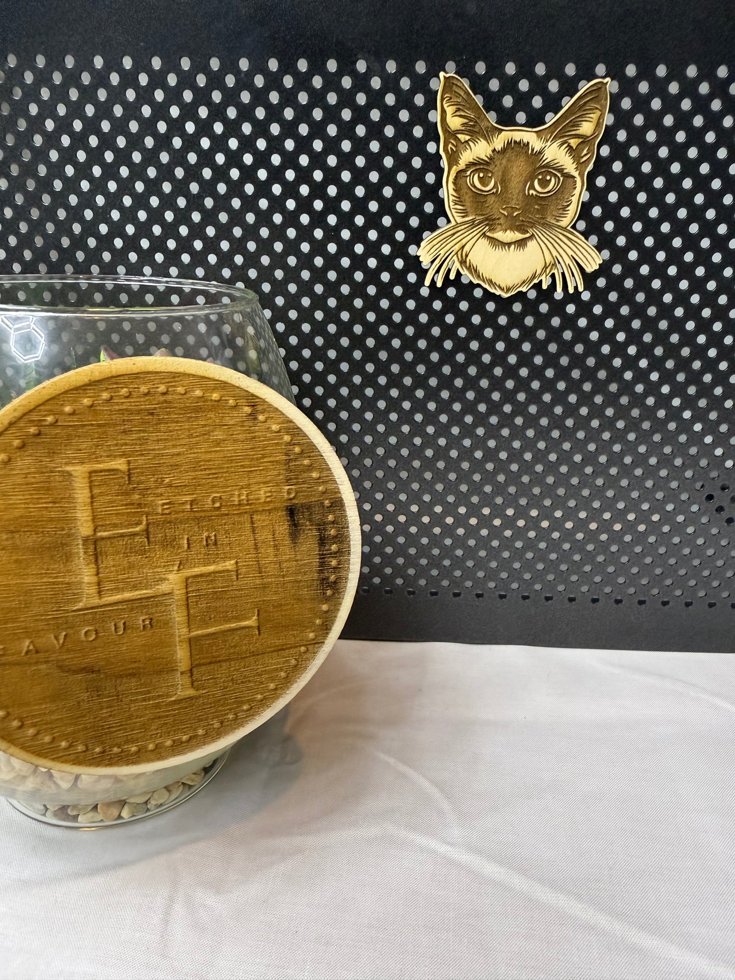 Siamese  - Cat Laser Engraved Wood Magnet