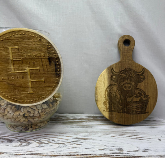 Highland Cow Mini Board - Laser Engraved