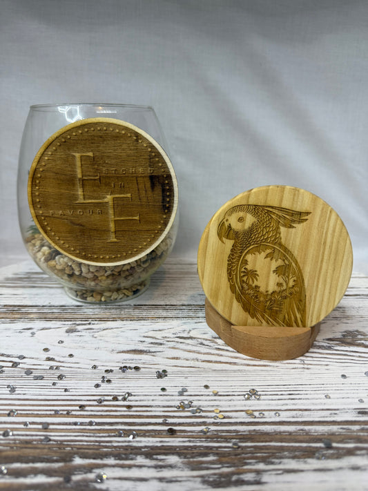 Parrot Laser Engraved Wood Coaster