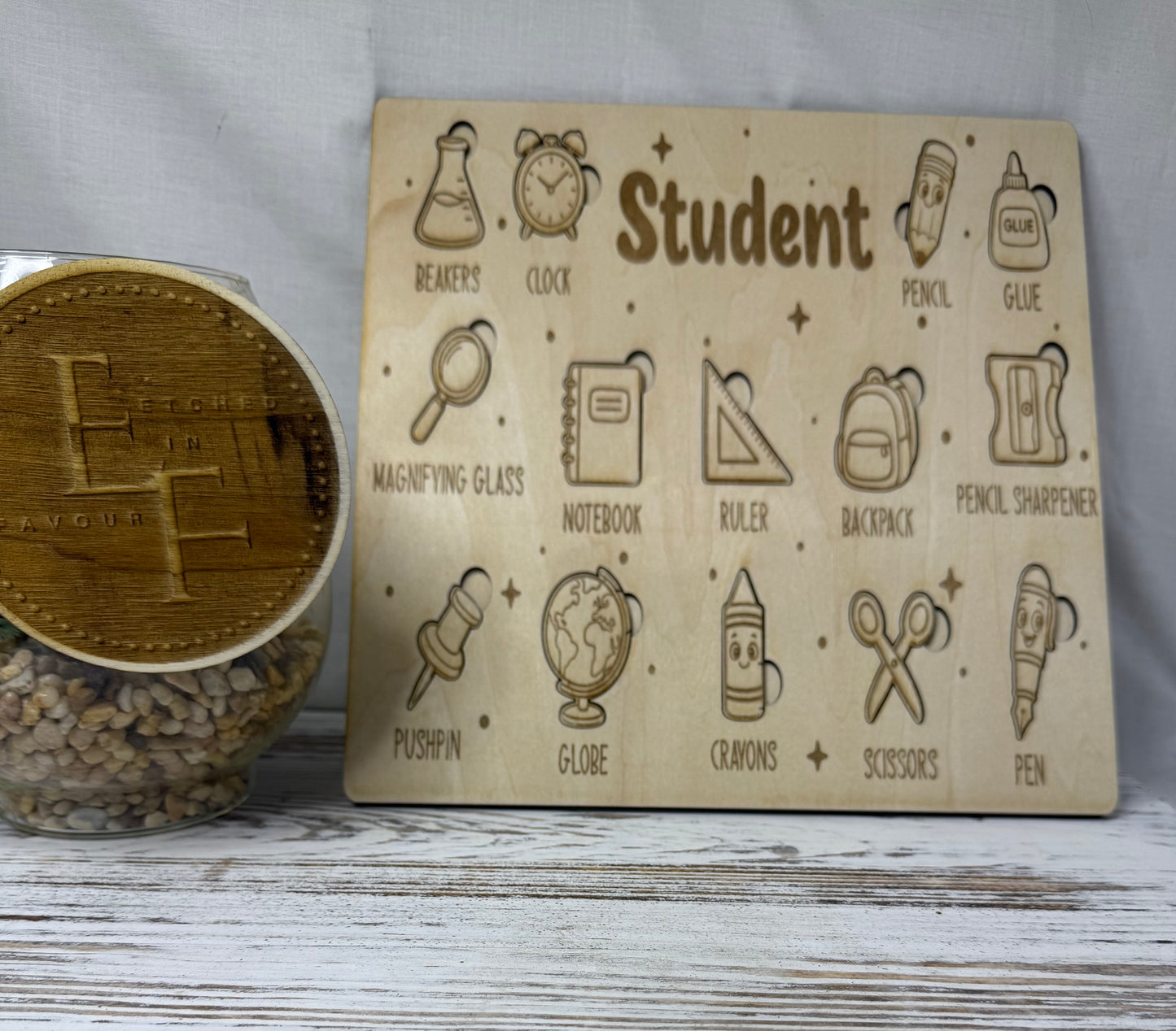Student Exploration Wooden Puzzle – Kids Learning Board
