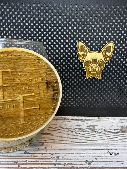 Chihuahua - Dog Laser Engraved Wood Magnet