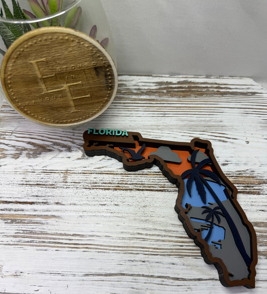 Florida Layered Wood Display