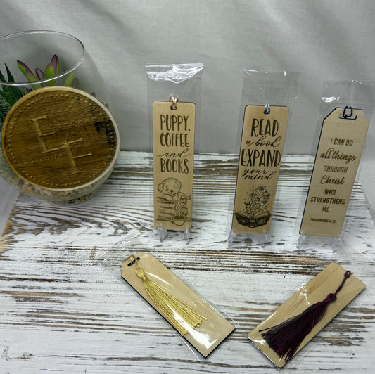 Custom Wood Bookmark - Laser Engraved