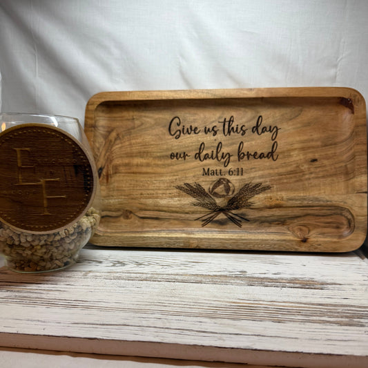 Daily Bread Laser Engraved Dish