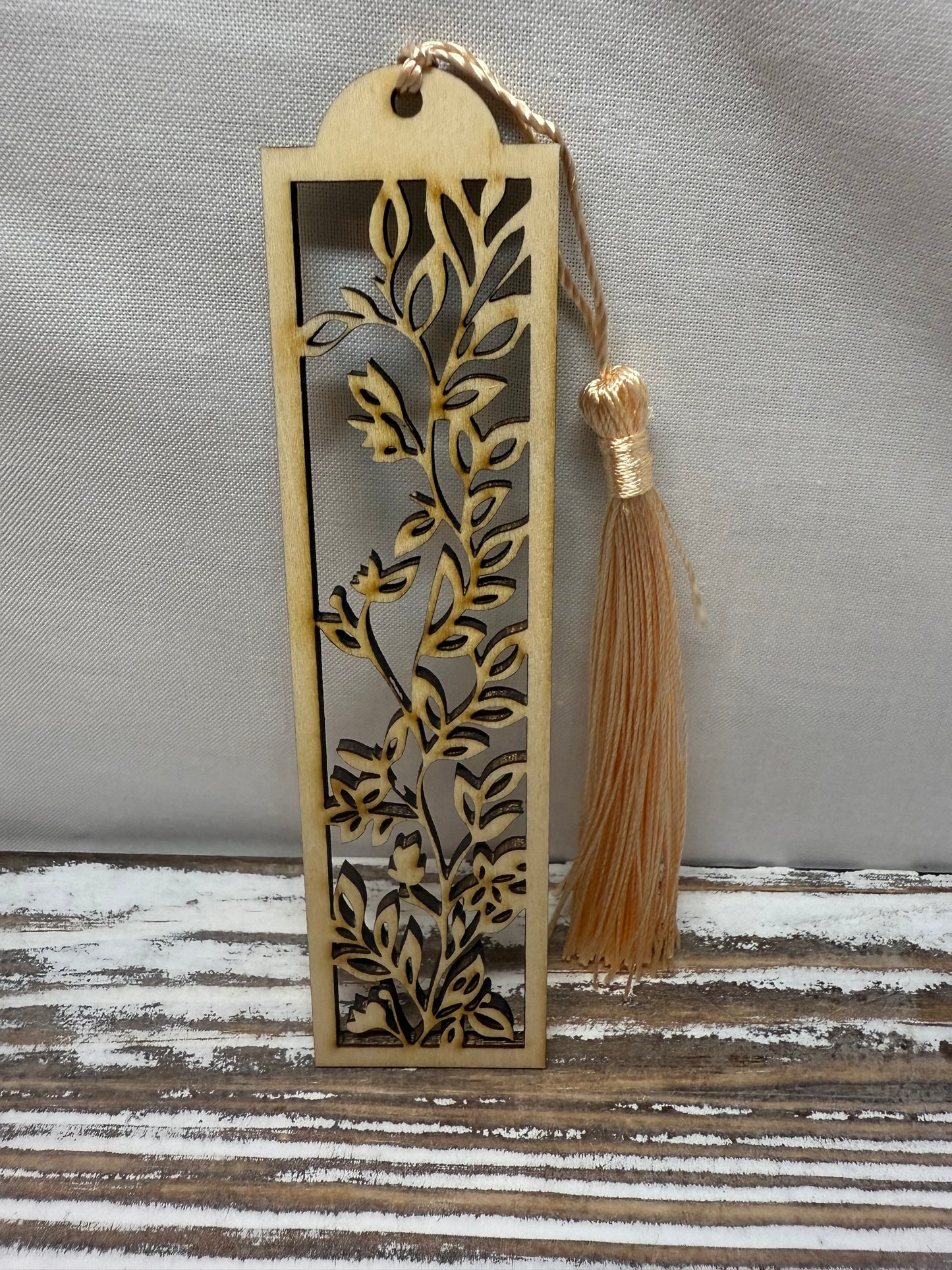 Floral Theme - Laser Engraved Wood Bookmarks
