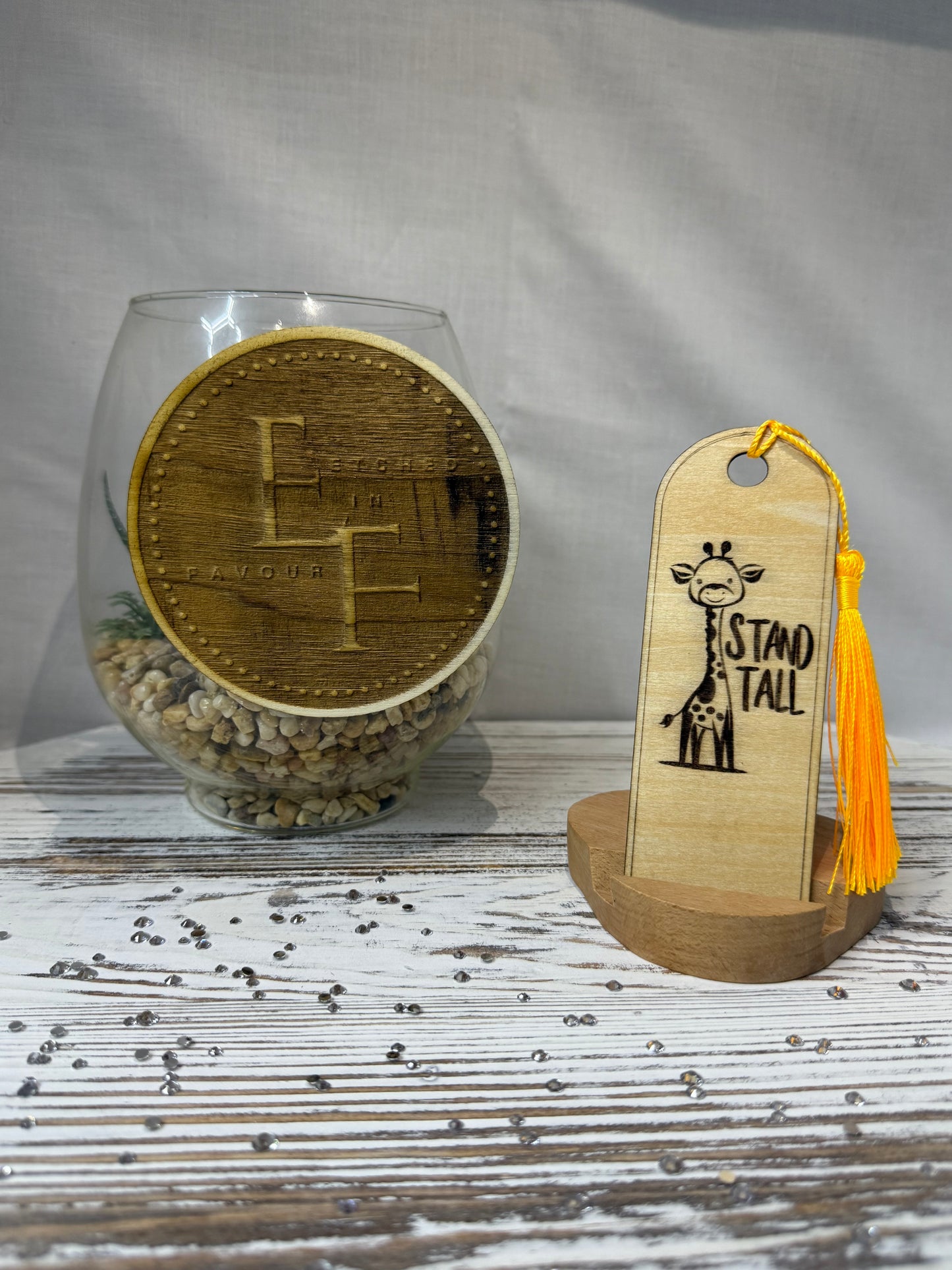 Stand Tall Giraffe- Laser Engraved Wood Bookmark