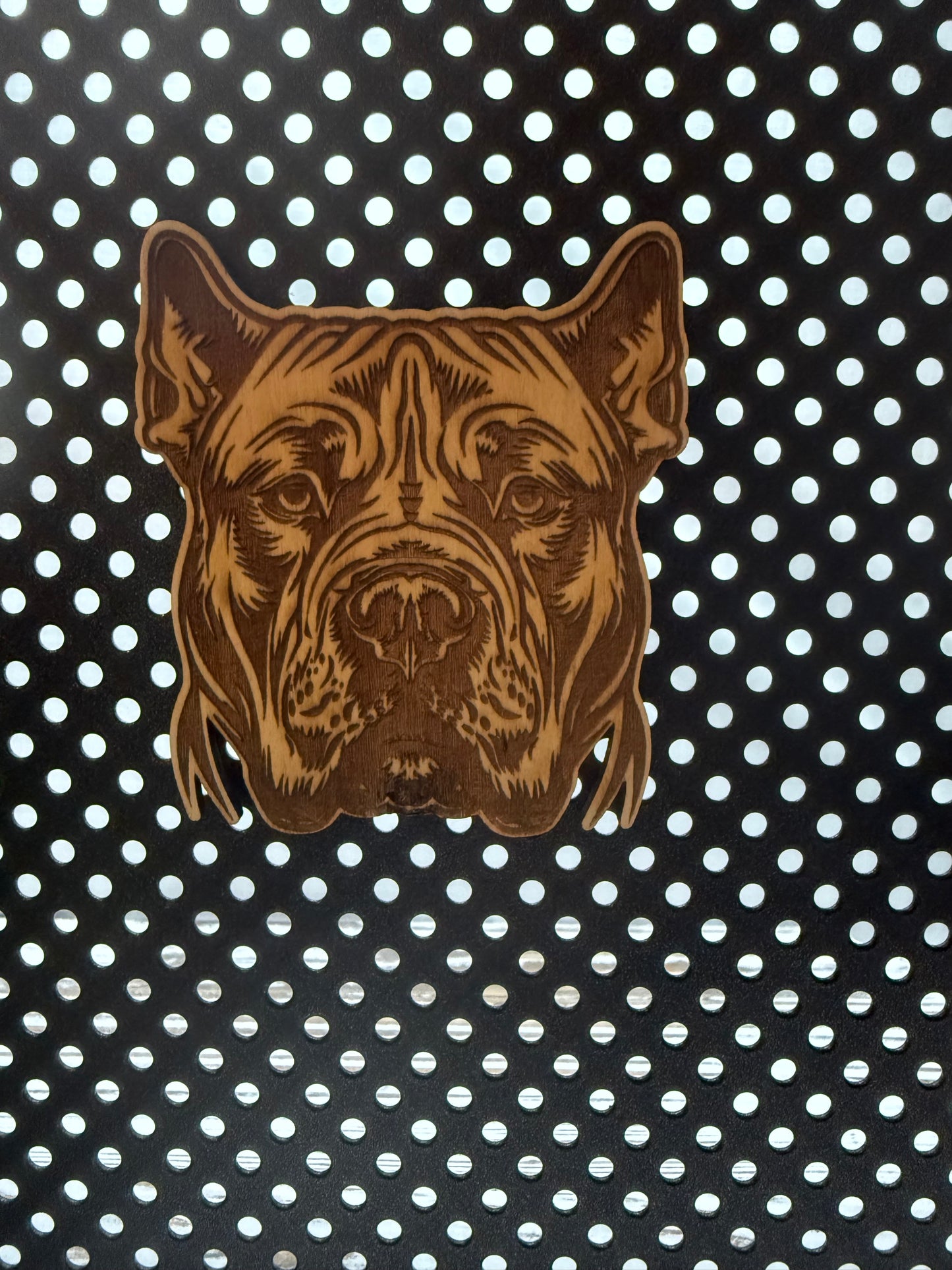American Bully -Dog Laser Engraved Wood Magnet