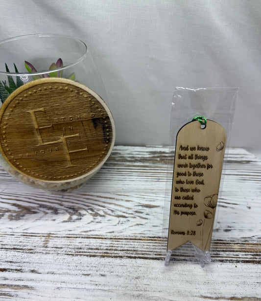 Roman's 8:28 Bookmark - Laser Engraved