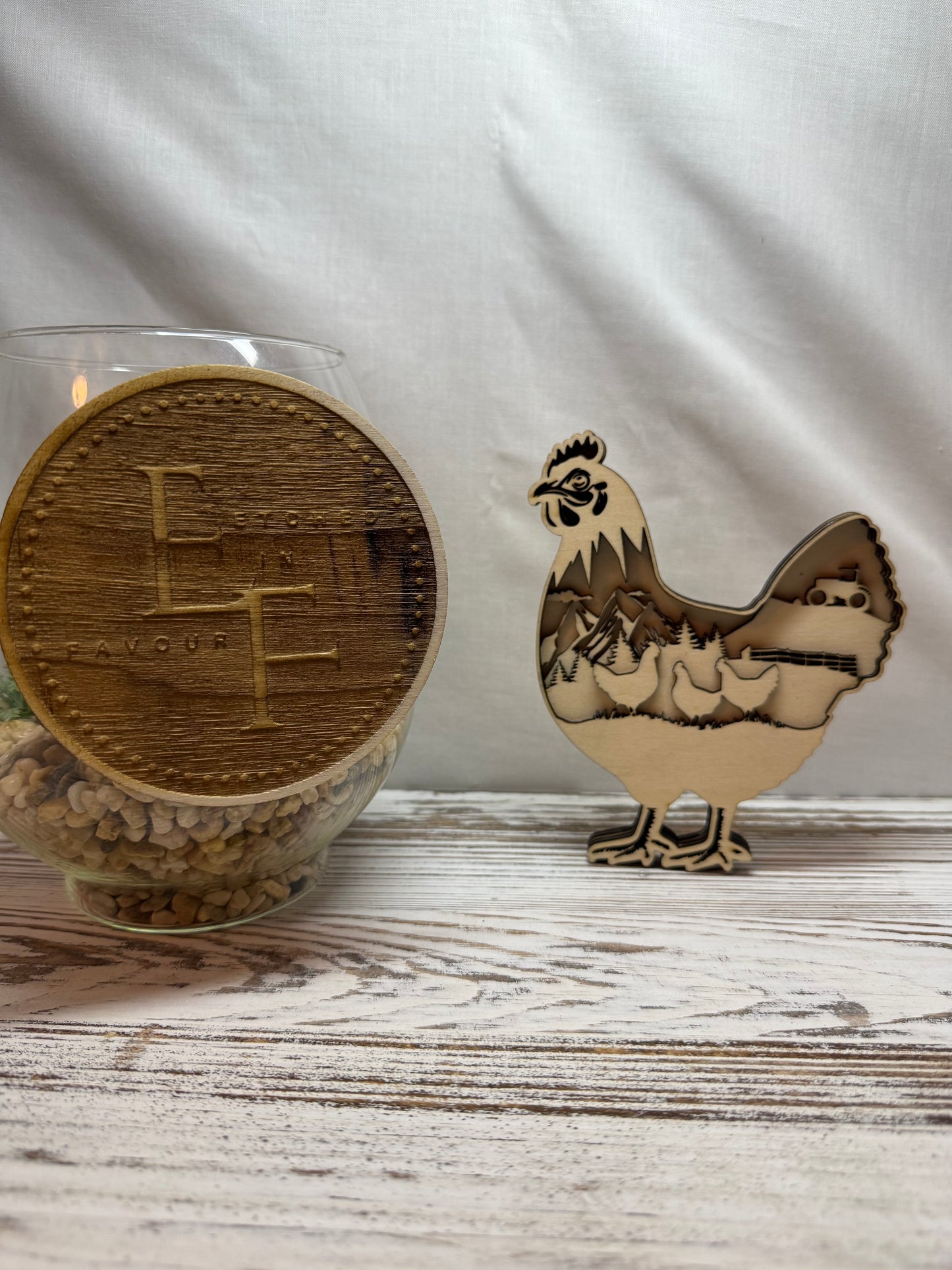 Chicken Multilayer Laser Cut Home Decor