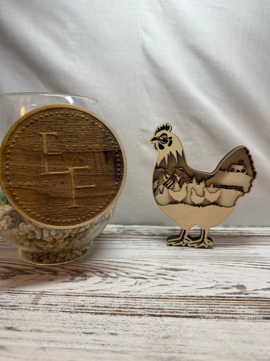Chicken Multilayer Laser Cut Home Decor