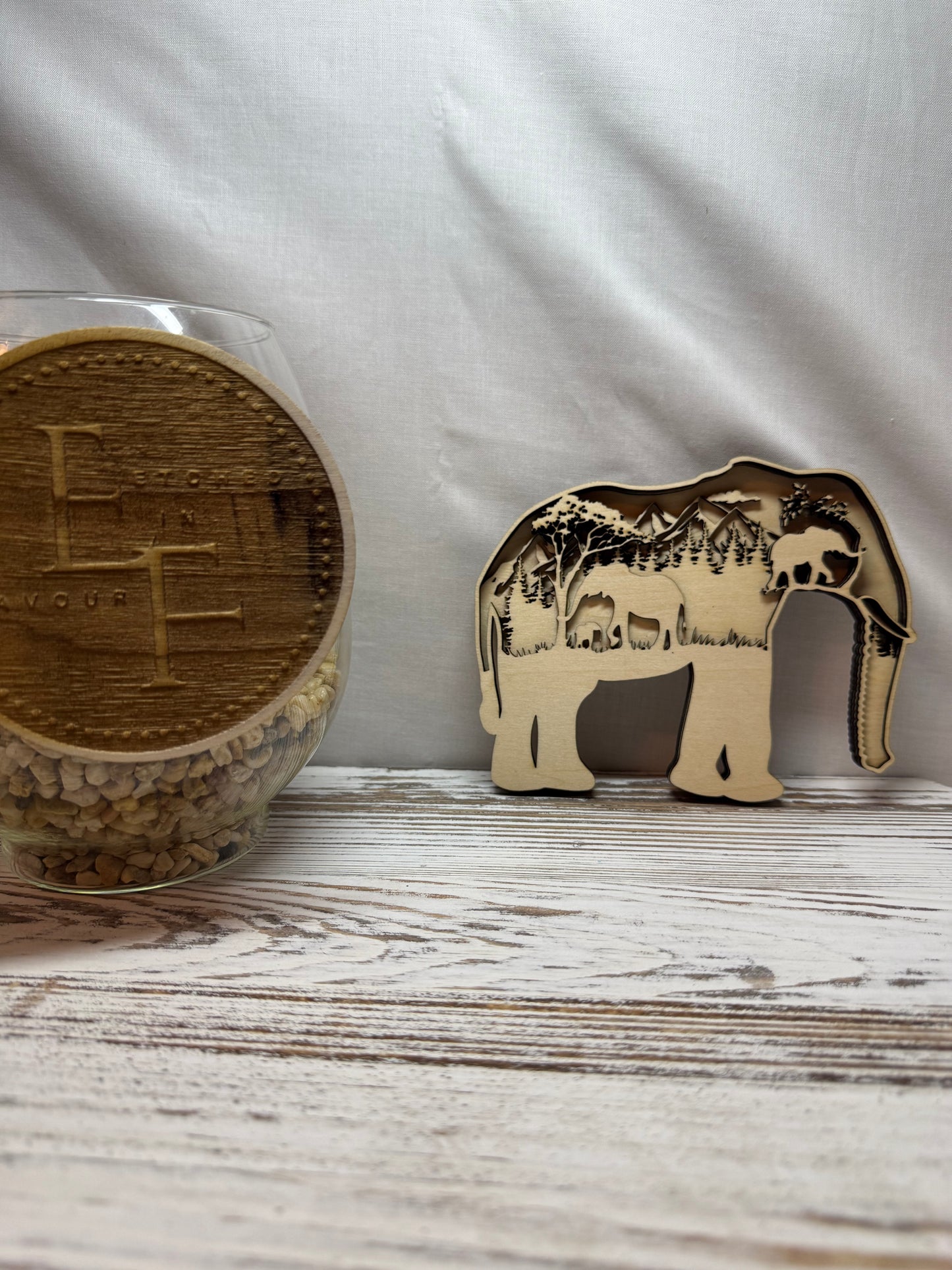 Elephant Multilayer Laser Cut Home Decor