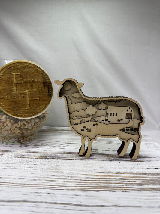 Sheep Multilayer Wood Decor