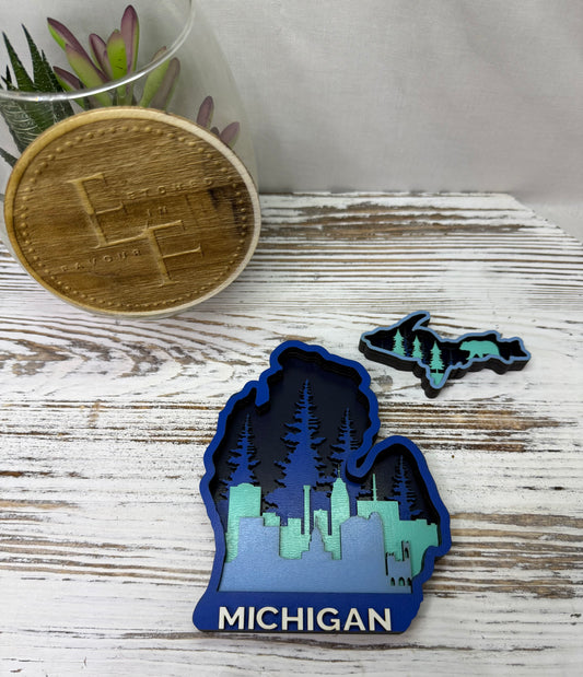 Michigan Layered Wood Display