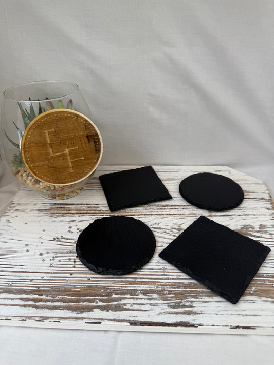 Custom Laser Engraved Slate Coaster