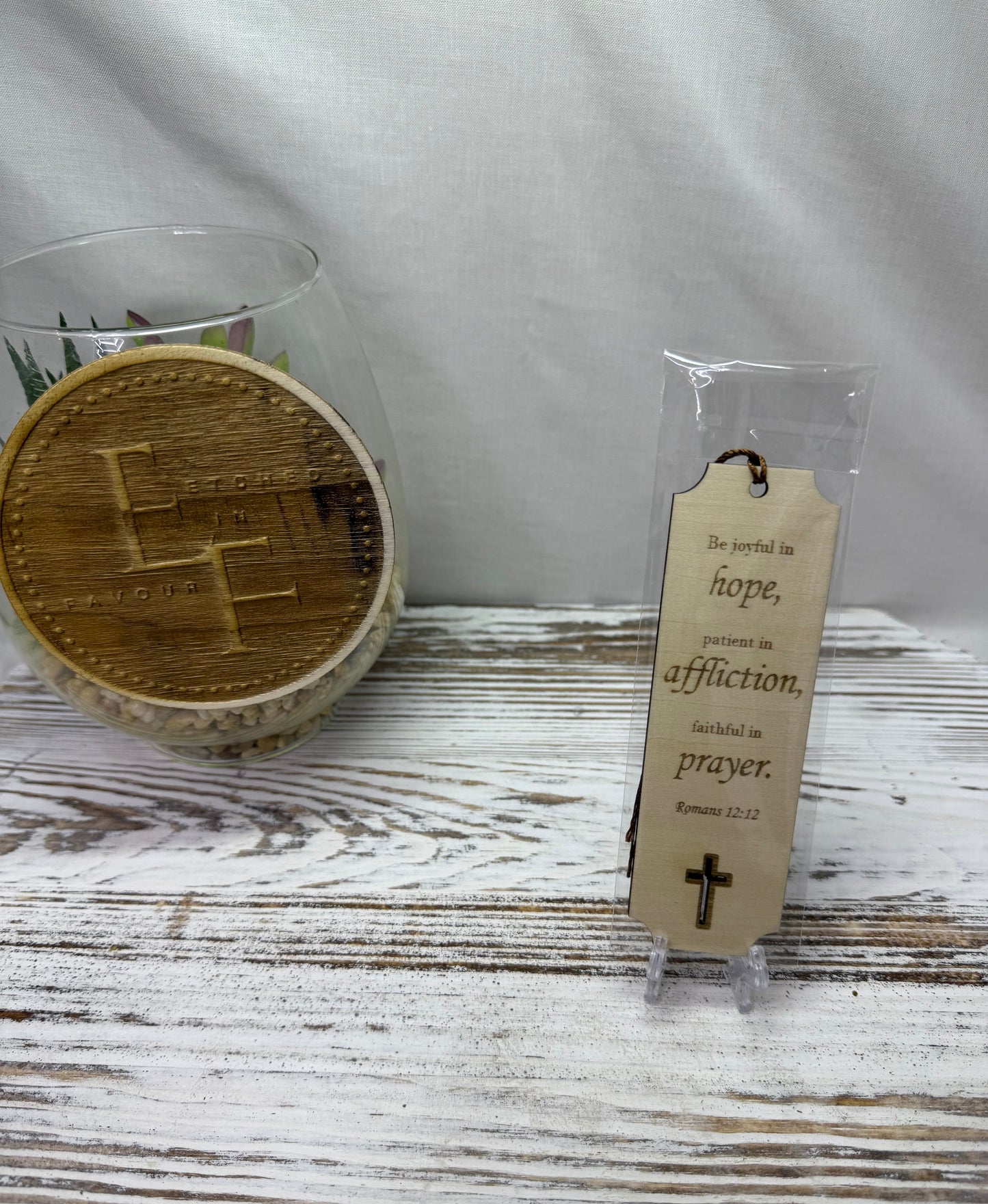 Romans 12:12 Bookmark - Laser Engraved