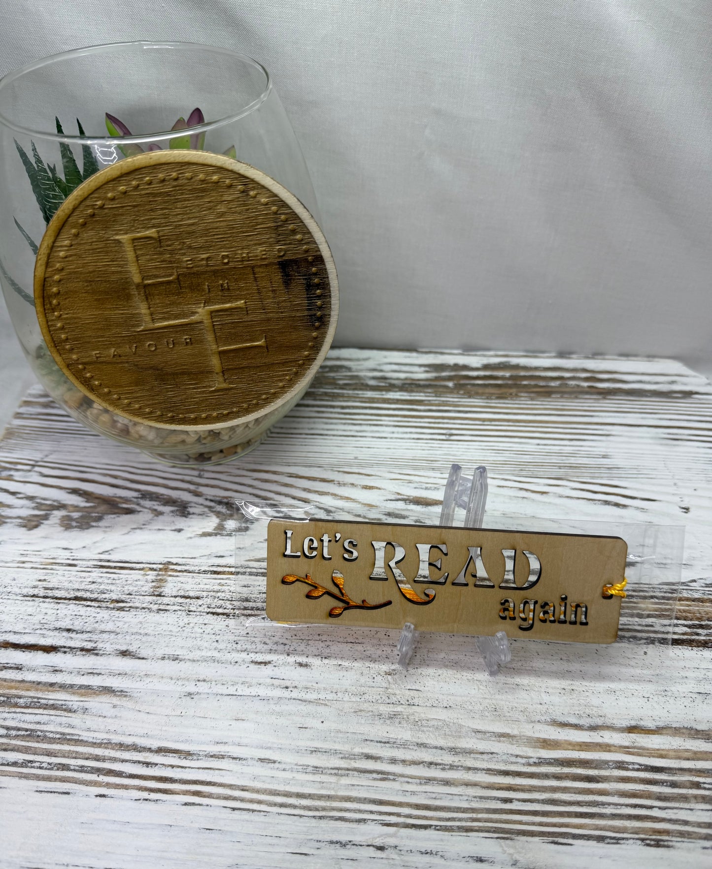 Let's Read Again Bookmark - Laser Cut
