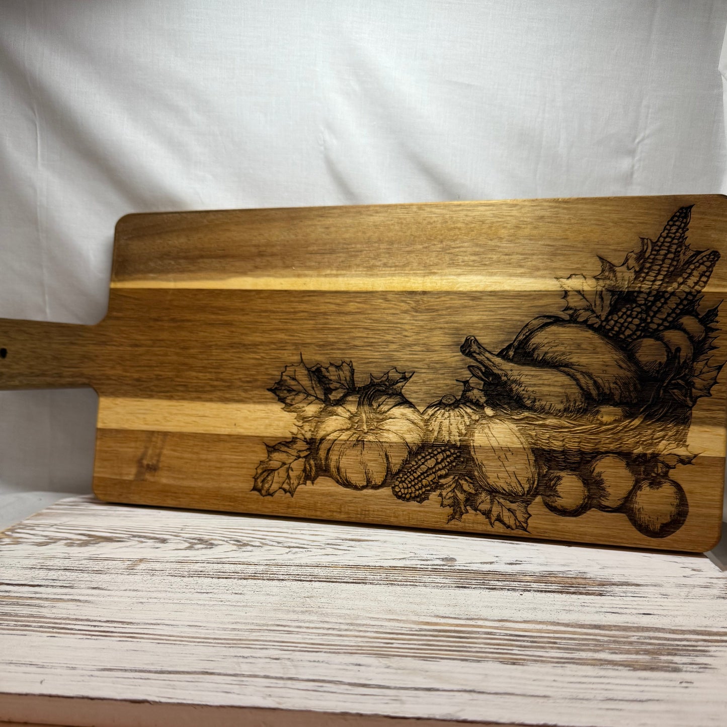 Fall Harvest Laser Engraved Cutting Board