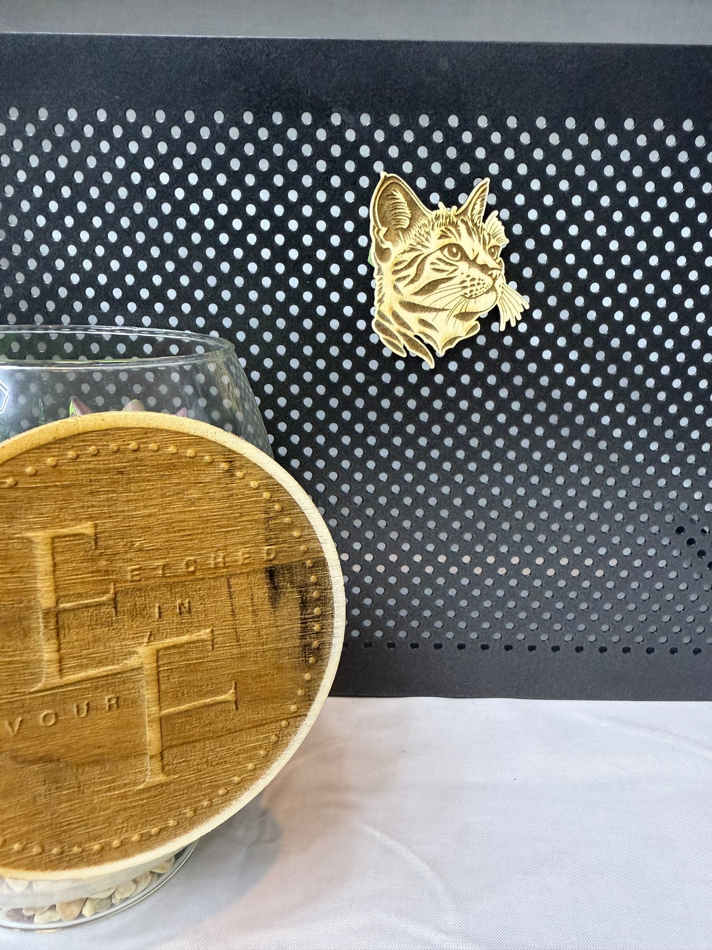 Savannah - Cat Laser Engraved Wood Magnet