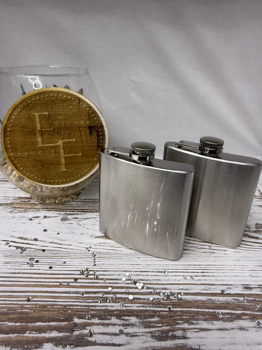 Custom Laser Engraved Stainless Steel Flask