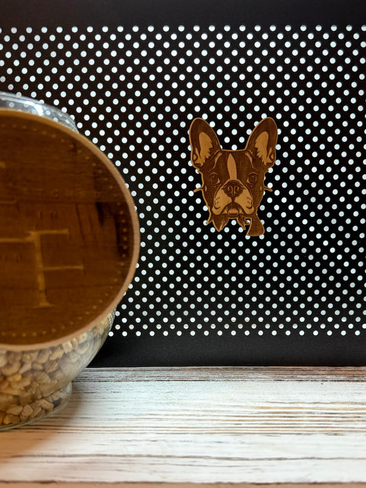 Boston Terrier -Dog Laser Engraved Wood Magnet
