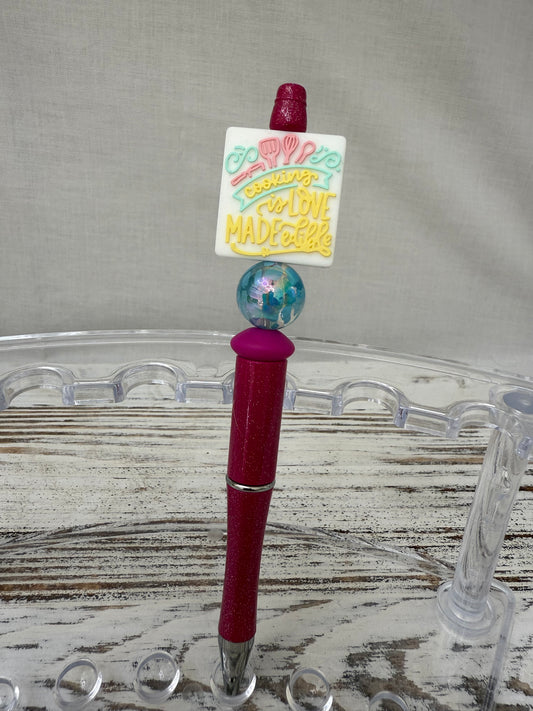 Cooking is Love Made Edible - Beaded Pen