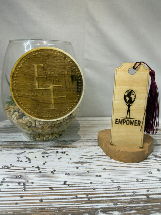 Empower - Laser Engraved Wood Bookmark