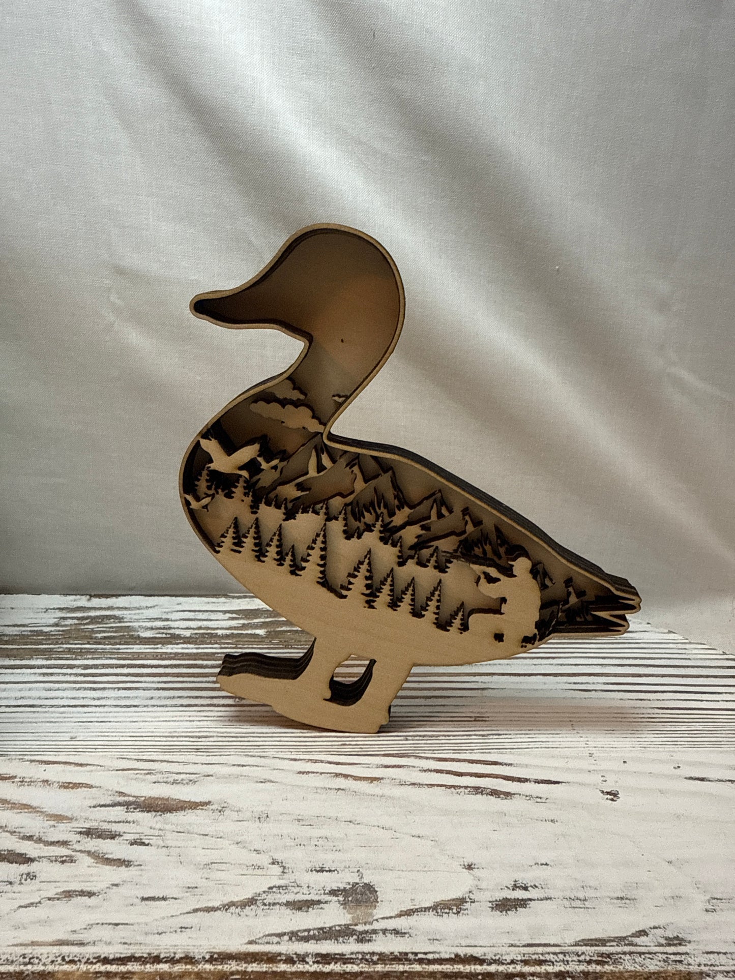 Duck Multilayer Laser Cut Home Decor