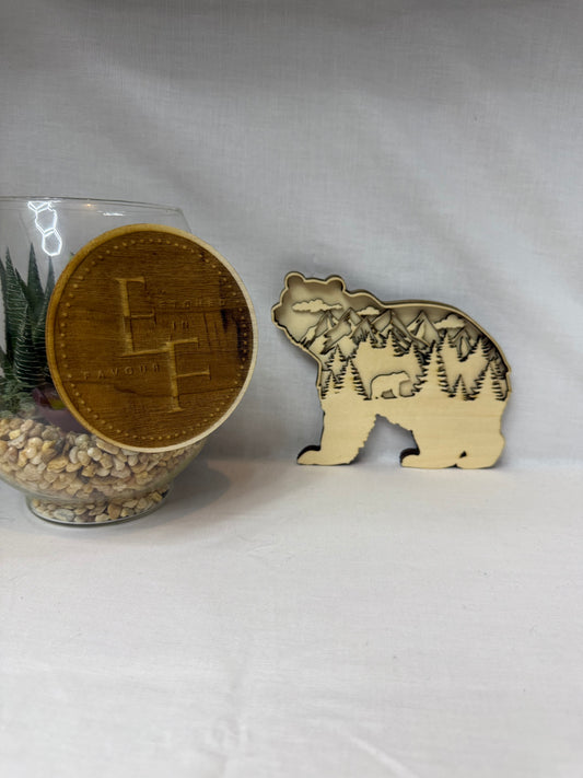 Bear Multilayer Laser Cut Home Decor