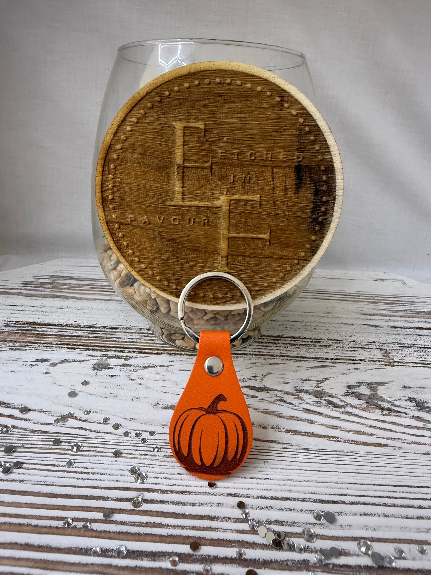 Best Dad- Best Mom- Fall Pumpkin Keychain | Laser Engraved Gift
