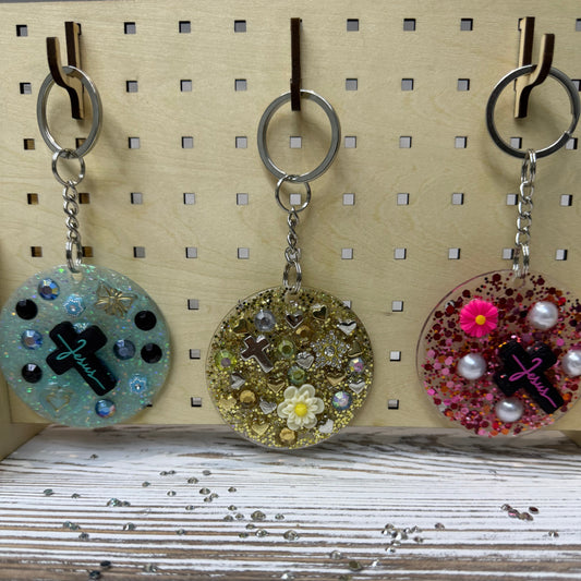 Handmade Christian Resin Keychains