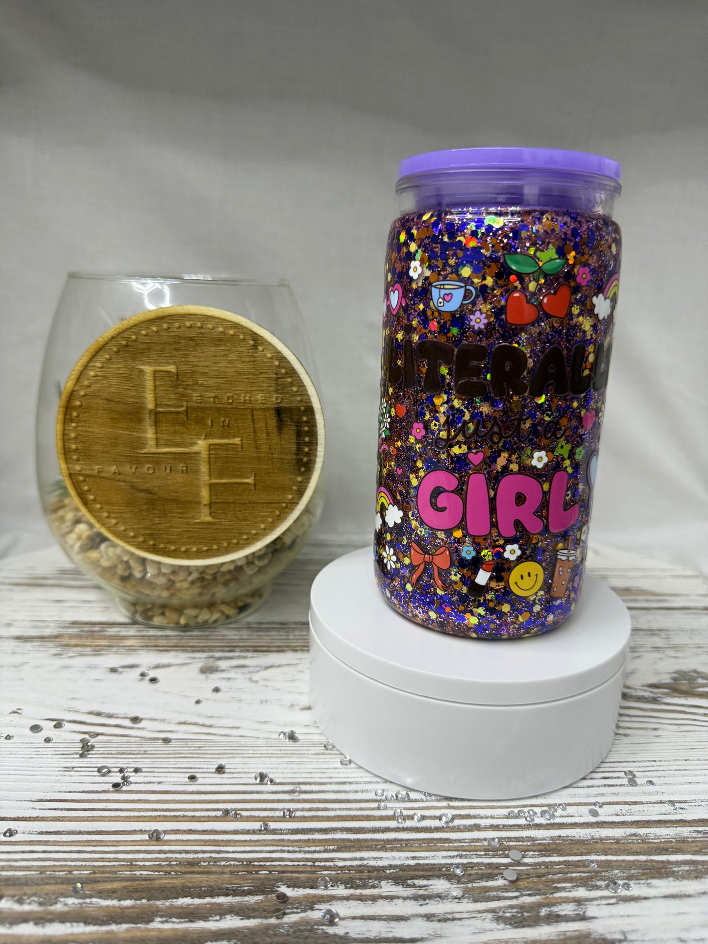 Literally Just A Girl Snow Globe Tumbler