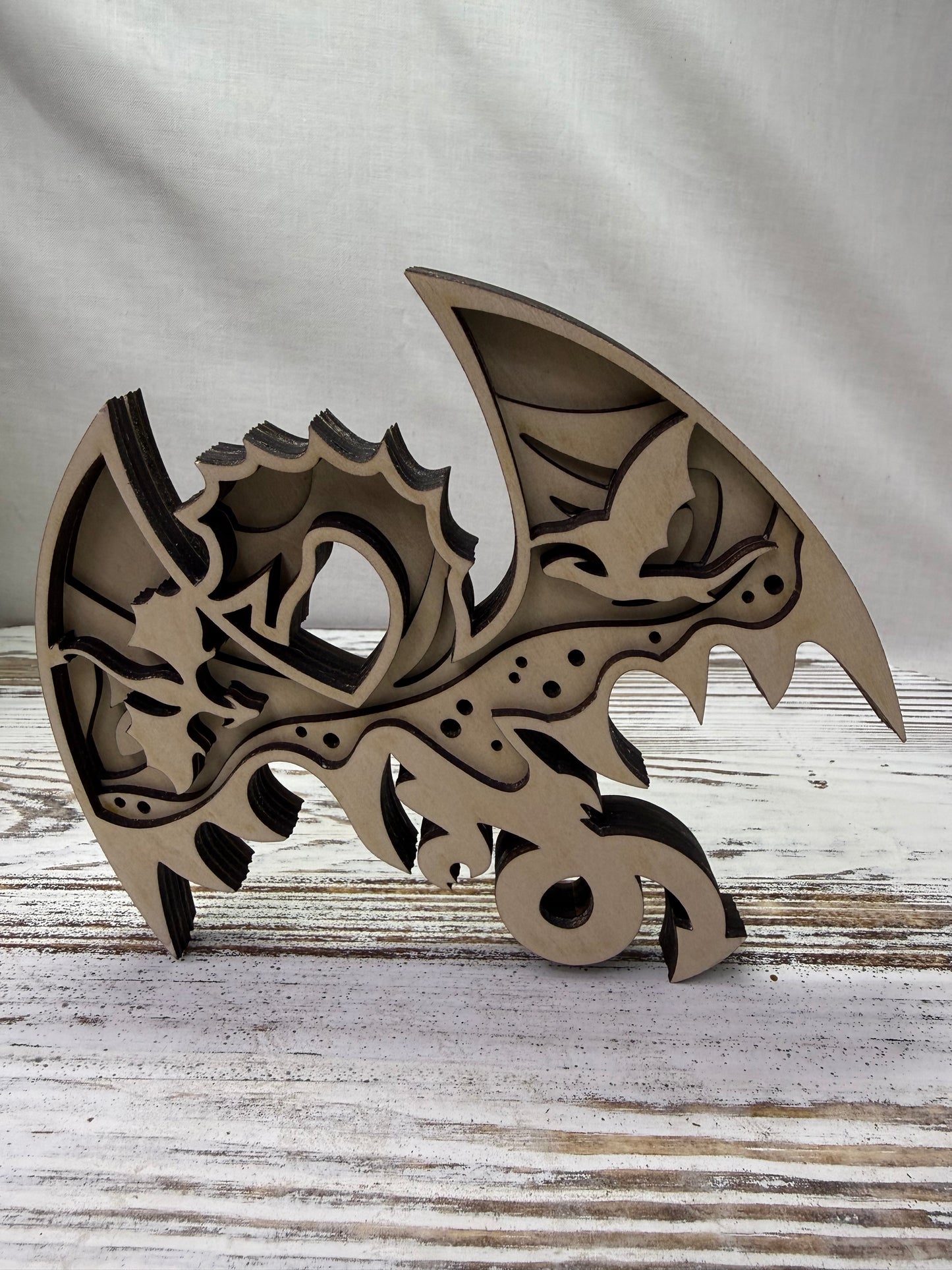 Ocean Dragon Multilayer Wood Decor