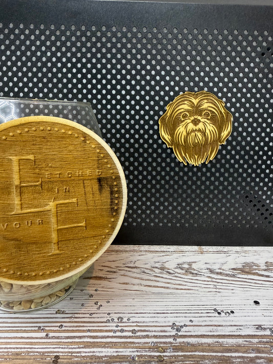 Shih Tzu -Dog Laser Engraved Wood Magnet