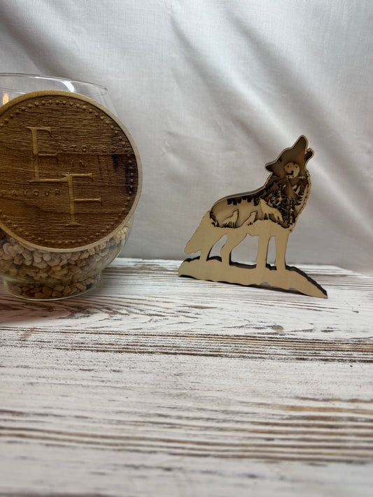 Wolf Multilayer Laser Cut Home Decor
