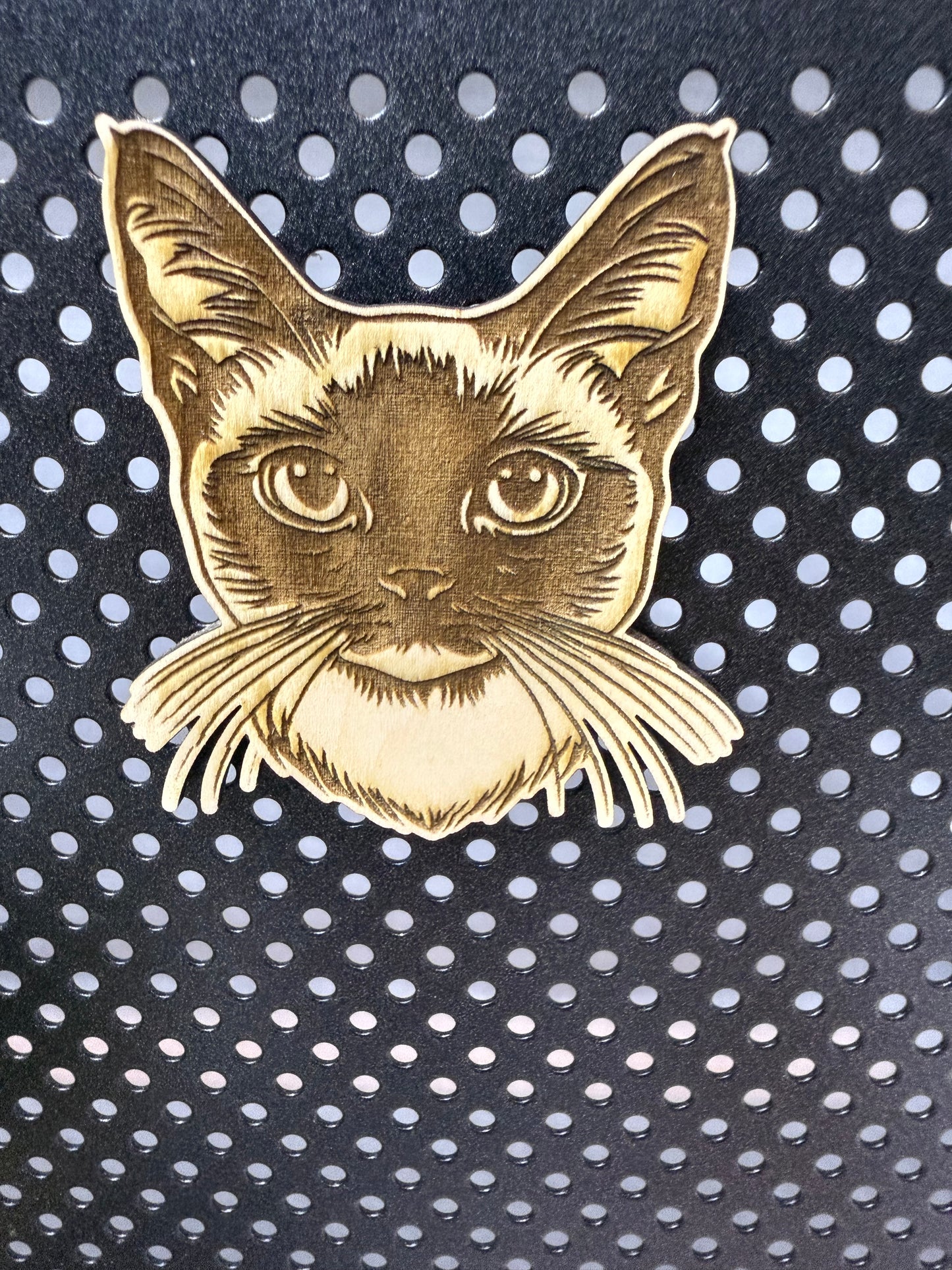 Siamese  - Cat Laser Engraved Wood Magnet
