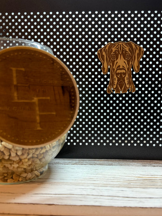 Great Dane -Dog Laser Engraved Wood Magnet