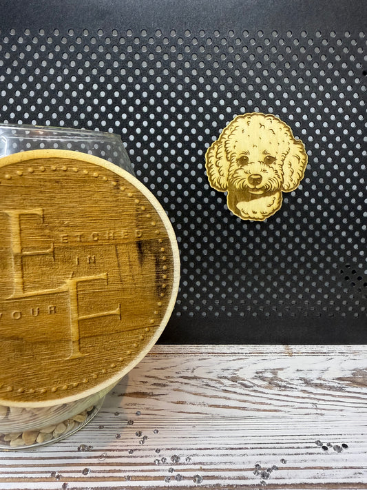 Bichon Frise - Dog Laser Engraved Wood Magnet