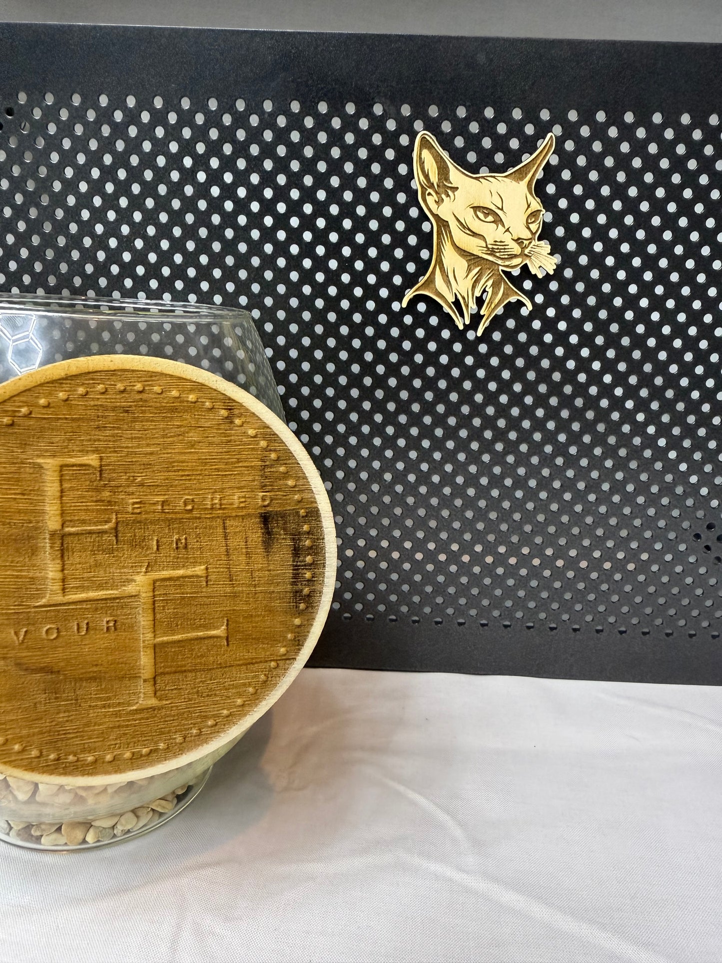 Peterbald- Cat Laser Engraved Wood Magnet