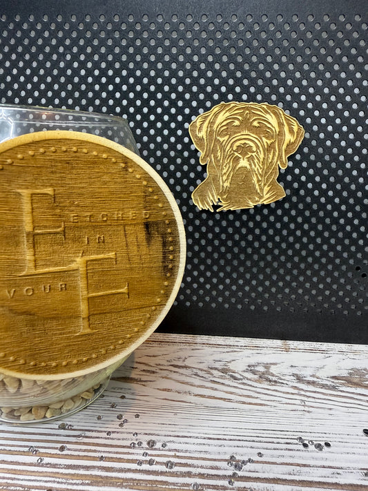 Mastiff -Dog Laser Engraved Wood Magnet