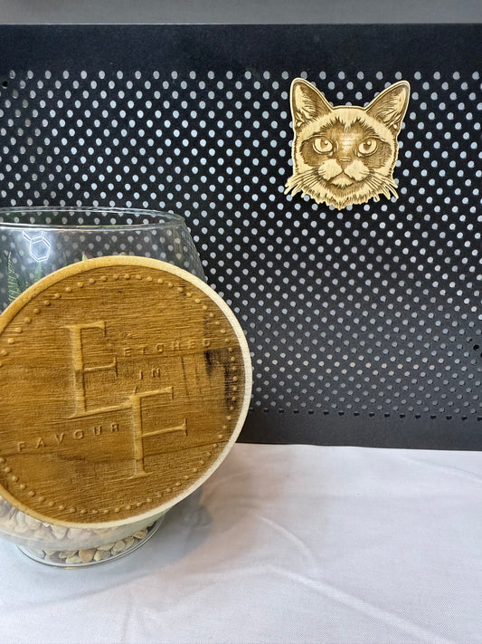 Snow Shoe - Cat Laser Engraved Wood Magnet