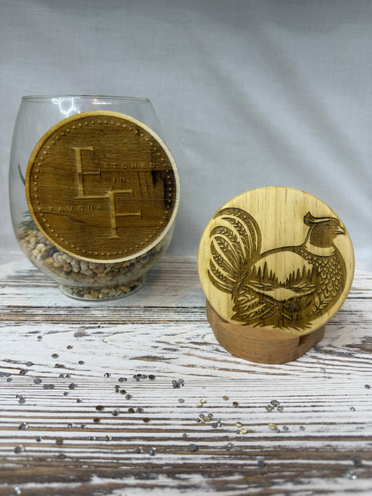 Pheasant Laser Engraved Wood Coaster