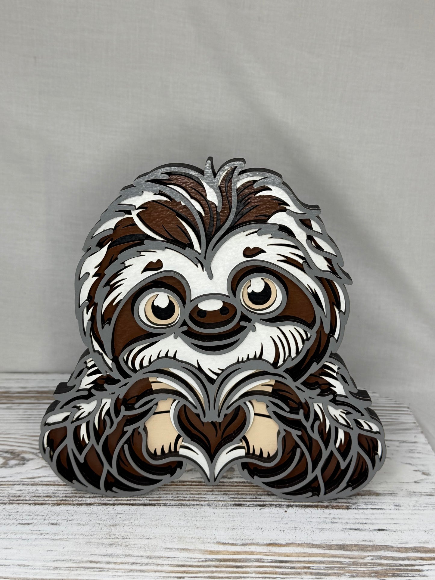 Sloth Multilayer Wood Decor